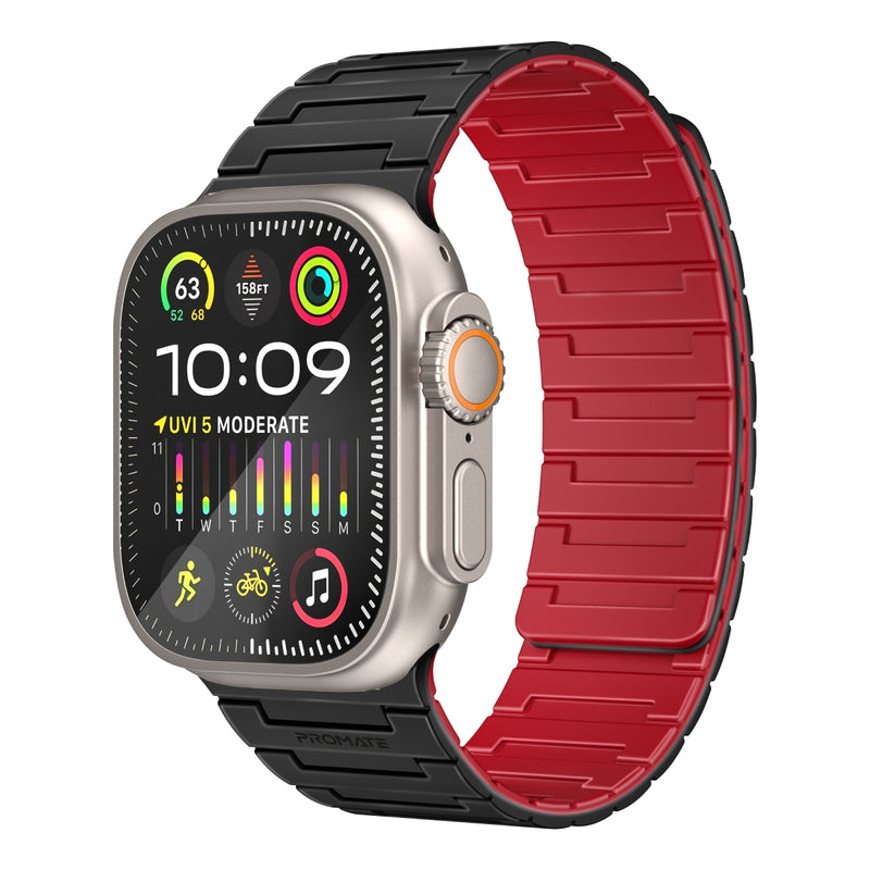 PROMATE MagBand-MS Magnetic Silicone Apple Watch Strap, compatible w/ 42/44mm