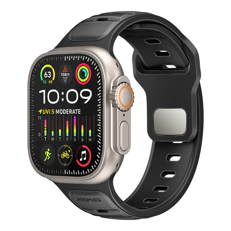 PROMATE SiliBand-DC Dual Color Silicon Apple Watch Strap compatible 42/44mm