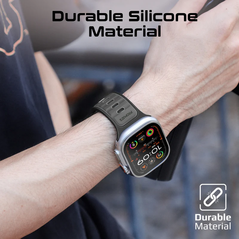 PROMATE SiliBand-DC Dual Color Silicon Apple Watch Strap compatible 42/44mm