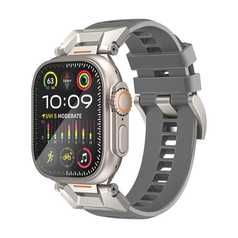 PROMATE SilicaBand-Pro Silicon Apple Watch Strap with Stainless-stee