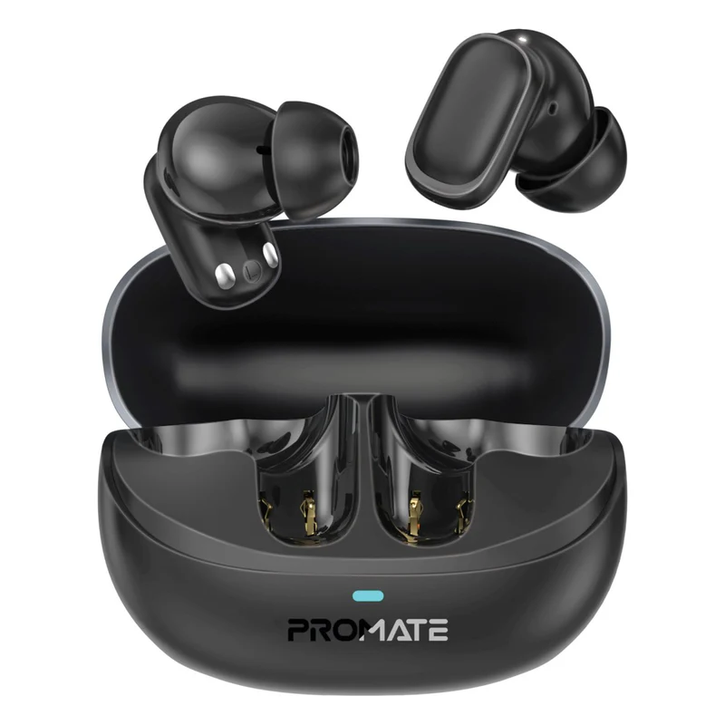 PROMATE Lush-Pro.White High Fidelity TWS BT V5.4 Earbuds with Intellitouch
