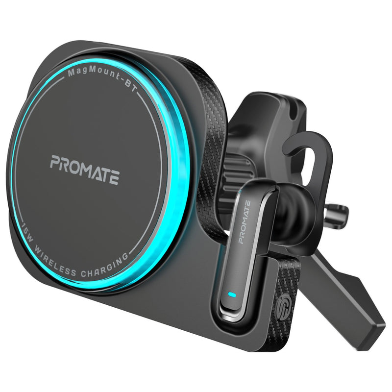 PROMATE MagMount-BT Cradleless 15W MagSafe Compatible Wireless Smartphone Car Charger