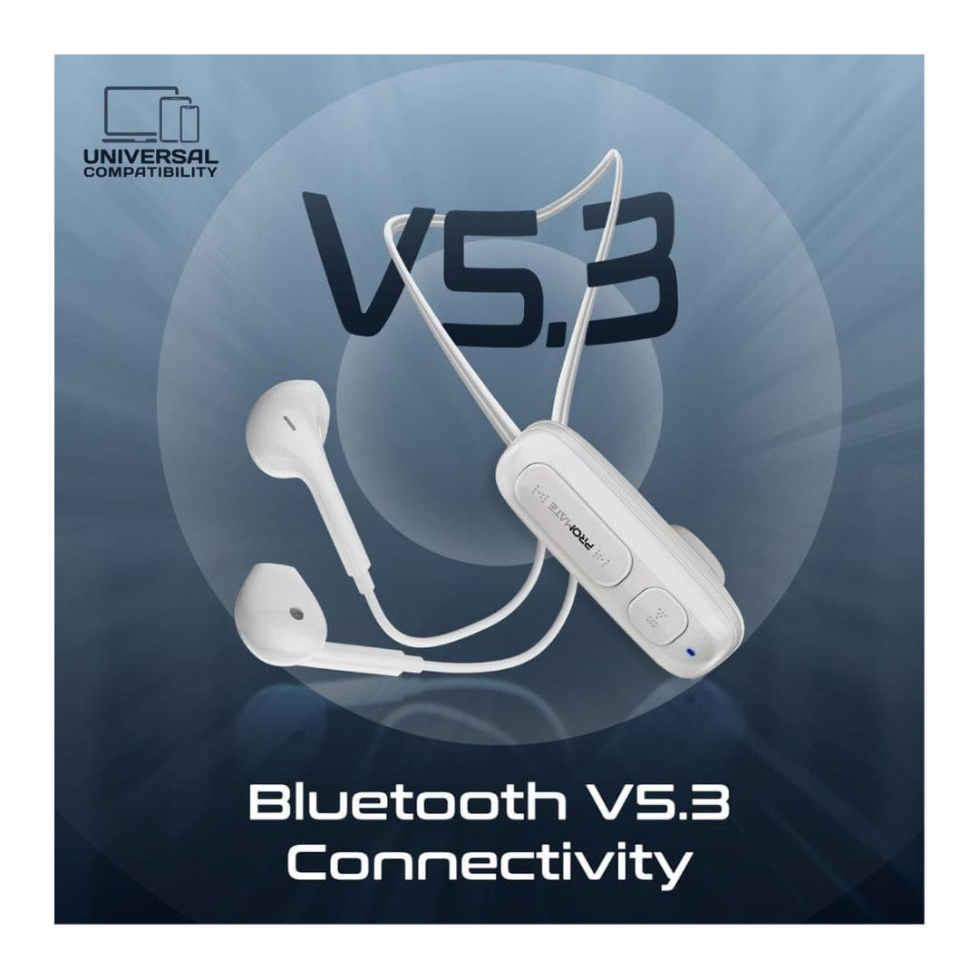 Latch.White High Definition BT V5.3 Wireless Clip-on Earphones,