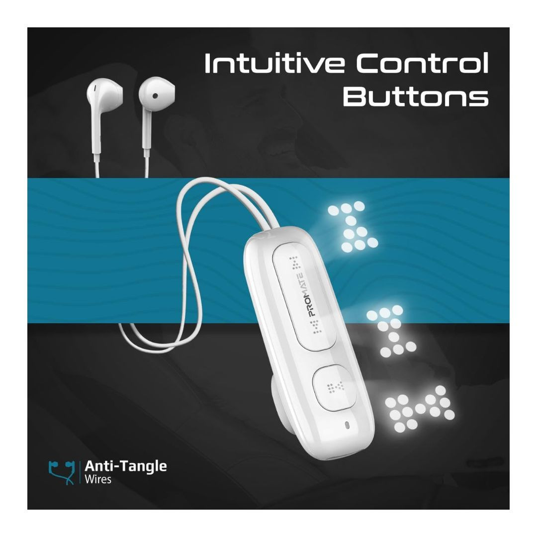 Latch.White High Definition BT V5.3 Wireless Clip-on Earphones,