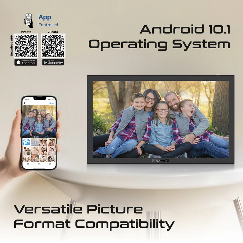 PROMATE Memoria-15.6" Full HD Multimedia Digital Photo Frame, 32Gb