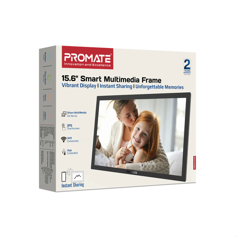 PROMATE Memoria-15.6" Full HD Multimedia Digital Photo Frame, 32Gb