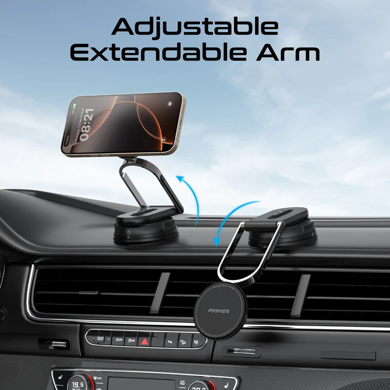 PROMATE MagNeo-15W 15W MagSafe Compatible Wireless Phone Charger Mount