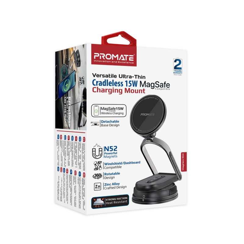 PROMATE MagNeo-15W 15W MagSafe Compatible Wireless Phone Charger Mount
