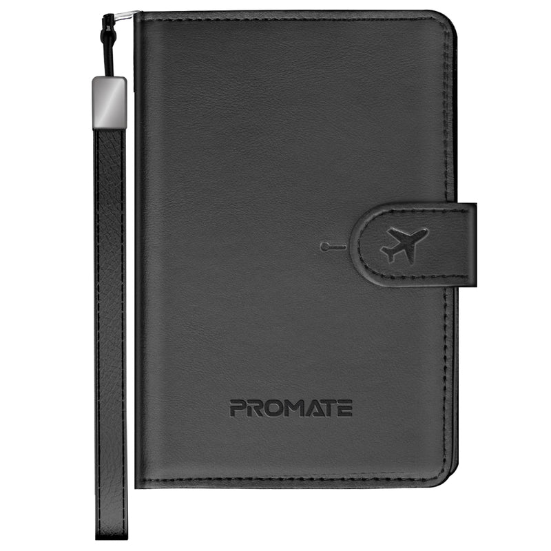PROMATE PassMate.Burgundy PassPort and Card Holder with Tracking Feature, 170mAh Battery