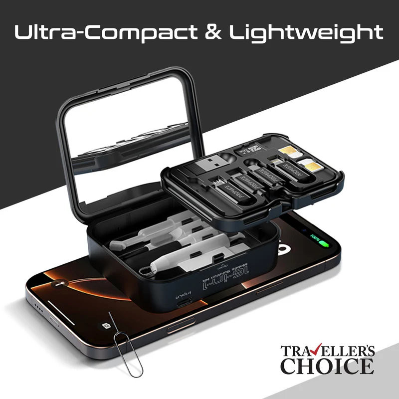 PROMATE AuraKit Multifunctional Mobile Solution Kit with USB-C to USB-C Cable