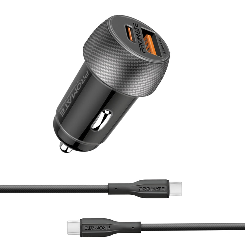 PROMATE DriveGear-33Ci High Speed Compact Car Charger with 33W Power