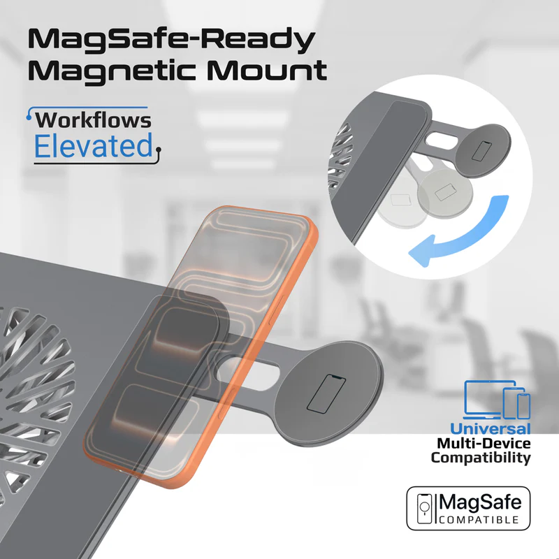 PROMATE DeskMate-8 Ergonomic Multi-Level Aluminum Laptop Cooler Stand