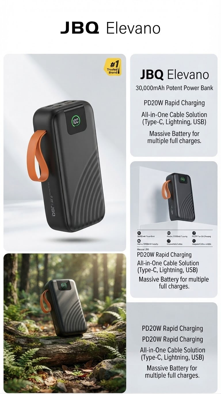 JBQ POWERBANK LED 30000MAH E135022
