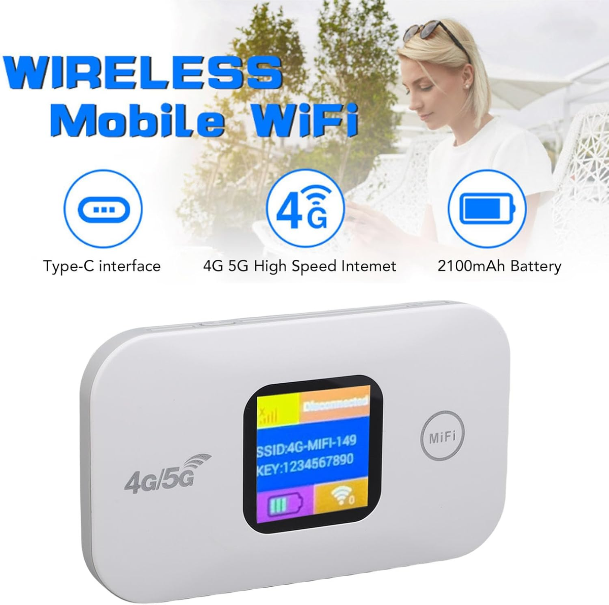 JBQ 4G LTE WIRELESS MODEM WIFI PRO F834361