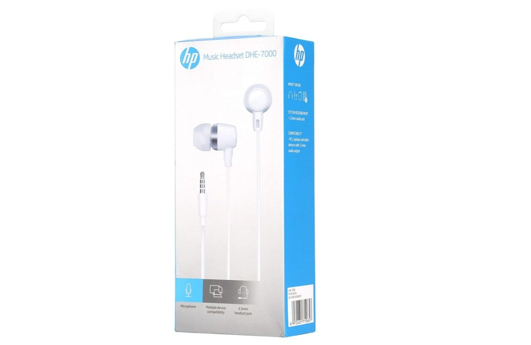 HP DHE-7000 WHITE Music Headset with Mic