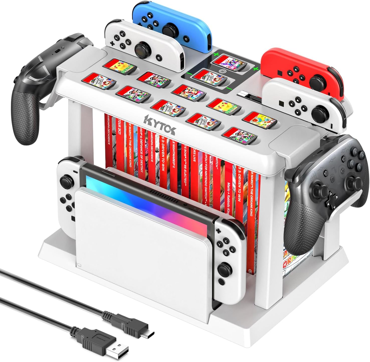 KYTOK CONTROLLER CHARGER WITH GAME SLOTS & HOLDER KT-K502