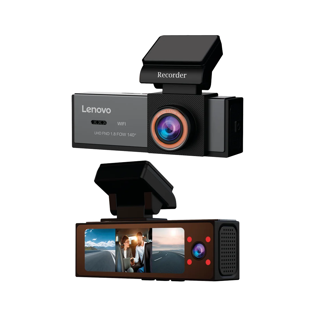 Lenovo Hidden driving recorder Q7  7302  S: 3.2 inches  the front  2k+1080p+1080p