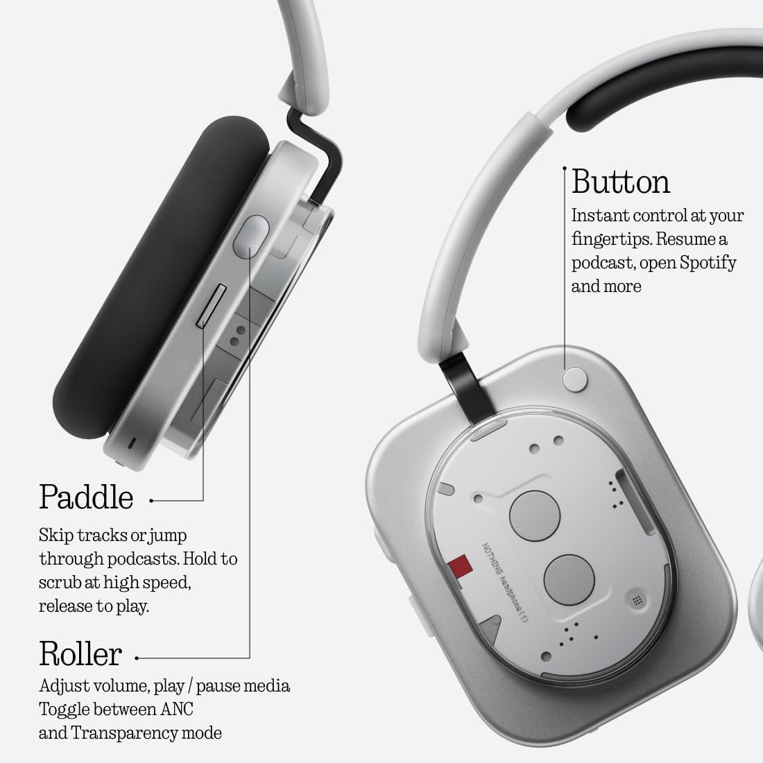 Nothing Headphone Ear with Active Noise Cancelling Up to 80 Hours of Battery Life Spatial B170