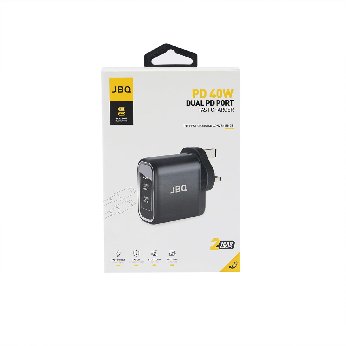 JBQ 40WTYPE-C/PD/ DUAL PORT WALL CHARGER,
