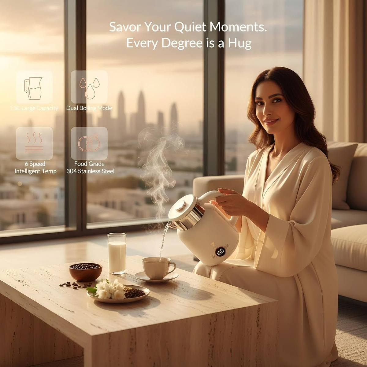 ZOLELE HK152 Cordless Smart Electric Kettle