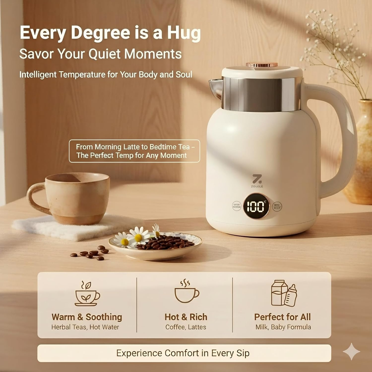 ZOLELE HK152 Cordless Smart Electric Kettle