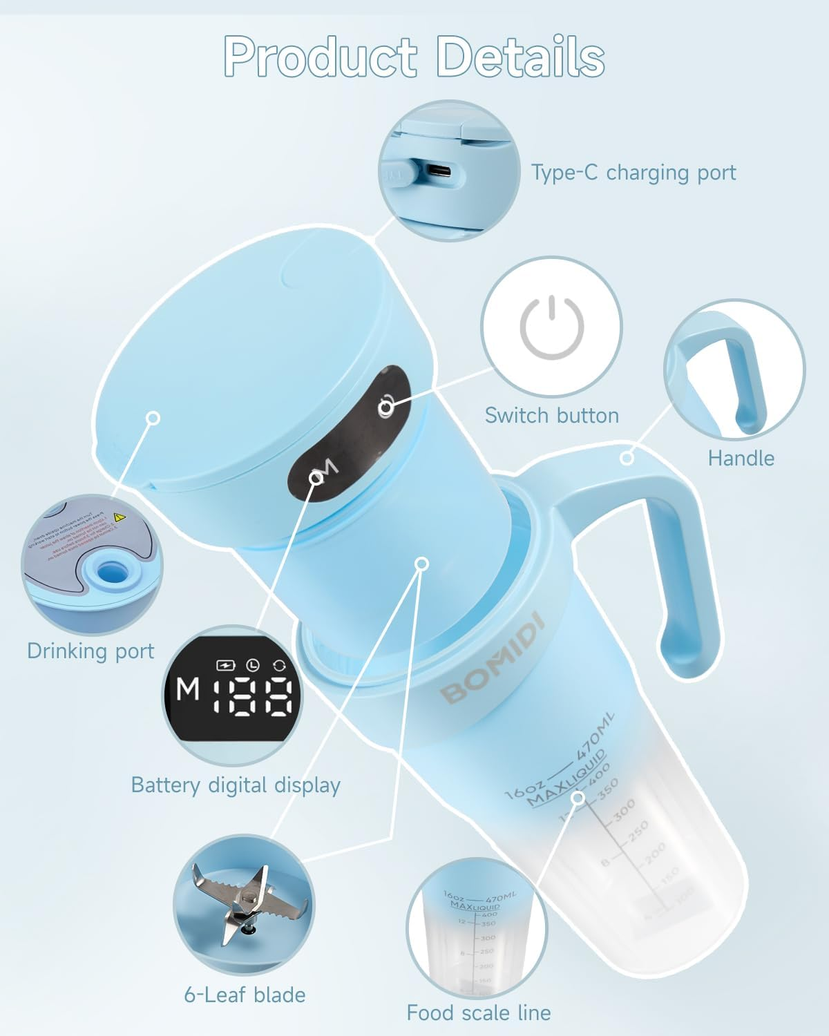 Bomidi Portable Juice Blender JB01