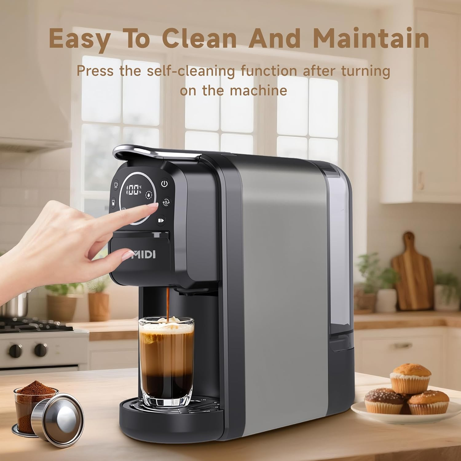 BOMIDI 3in 1 Capsule Coffee Machine CM01 UK