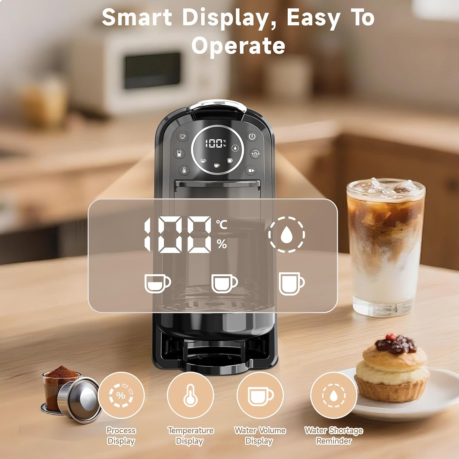 BOMIDI 3in 1 Capsule Coffee Machine CM01 UK