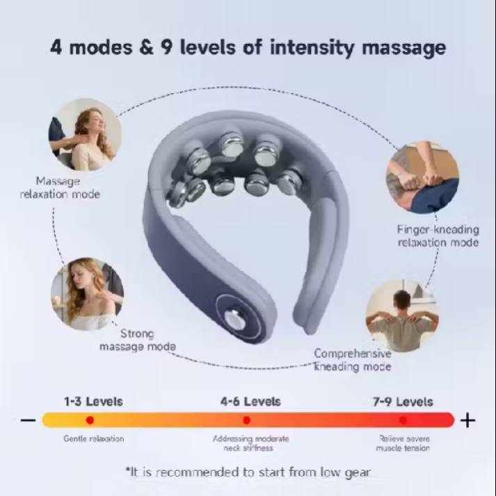 BOMIDI 4in1 Neck Massager MP3 With TENS
