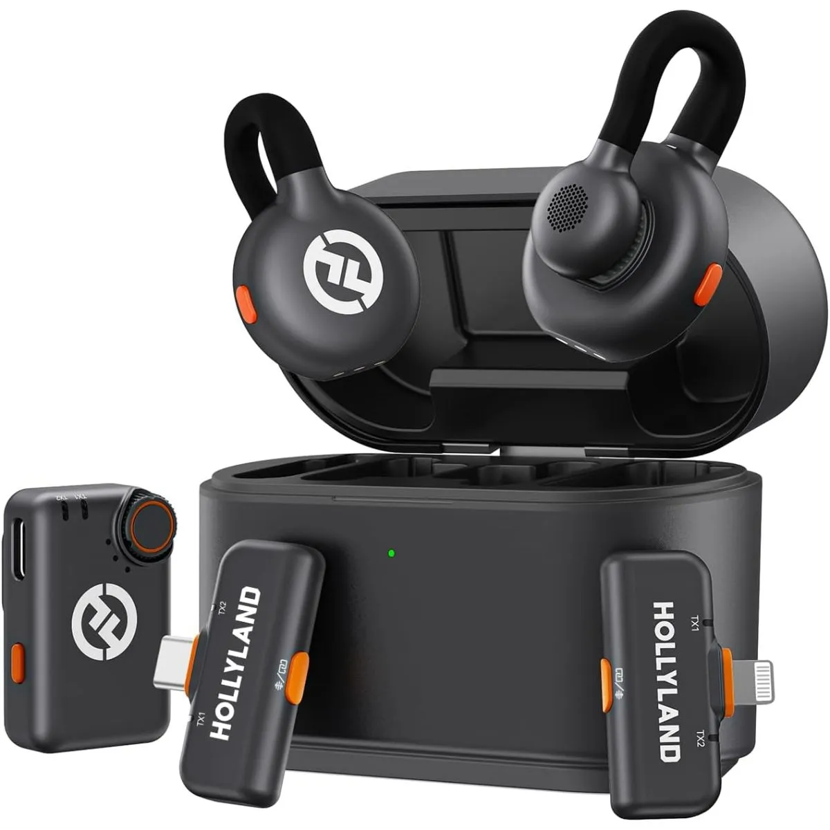 Hollyland Lark M2S Combo – ,microphone with Camera + USB-C receivers + USB-C