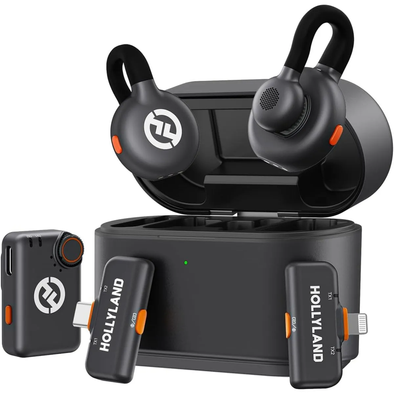 Hollyland Lark M2S Combo – ,microphone with Camera + USB-C receivers + USB-C