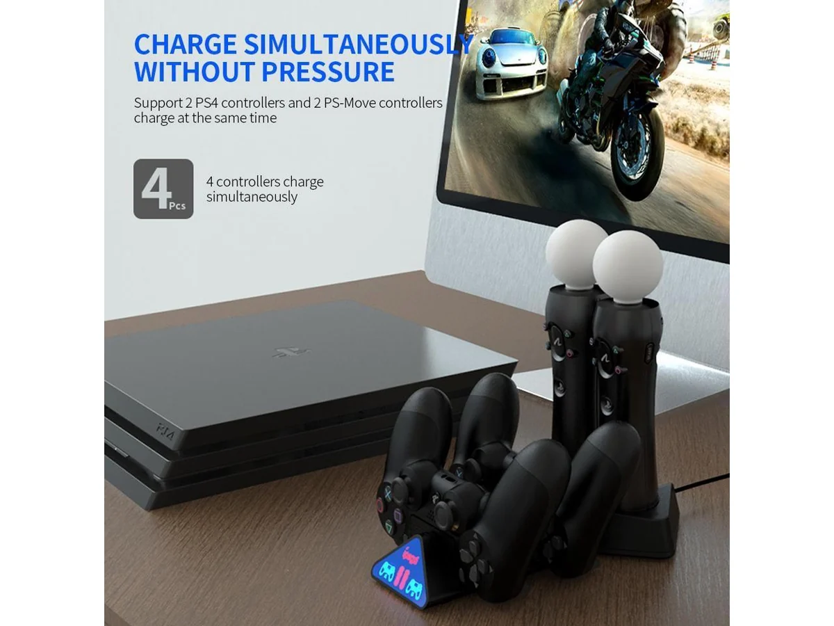 IPEGA 4-IN-1 QUAD CHARGING STATION FOR P4/P4 SLIM/P4 PRO/P-MOVE