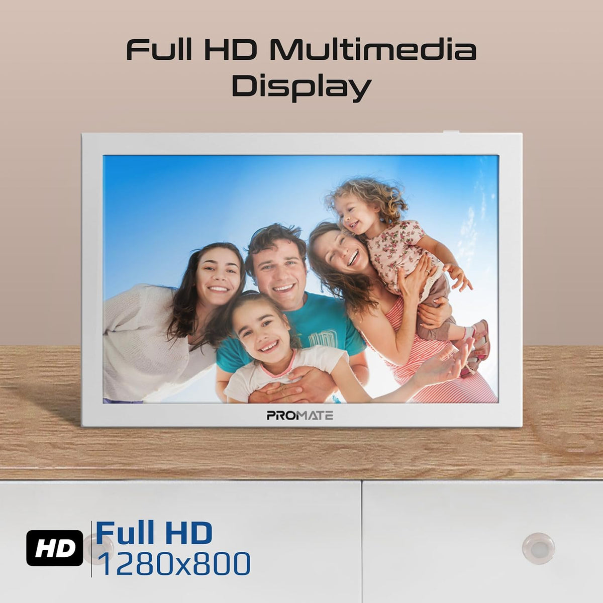 PROMATE Memoria-10.1" Full HD Multimedia Digital Photo Frame, 16Gb-12