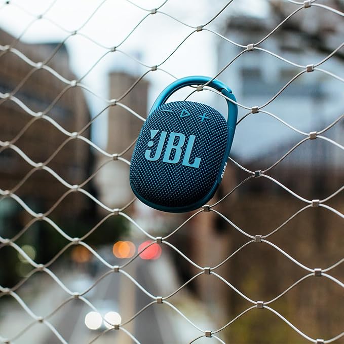 JBL Clip 4 Portable Bluetooth Speaker with Integrated Carabiner 10H Playtime – Multiple Colors