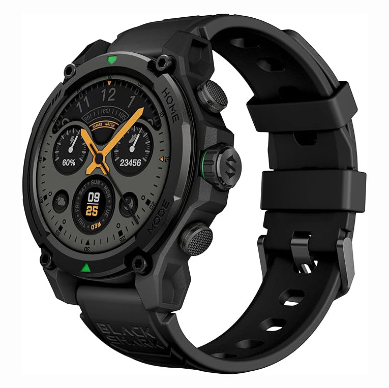 Black Shark GS3 Rugged Outdoor GPS Smart Watch 1.43" AMOLED Display 21 Days Battery – Black