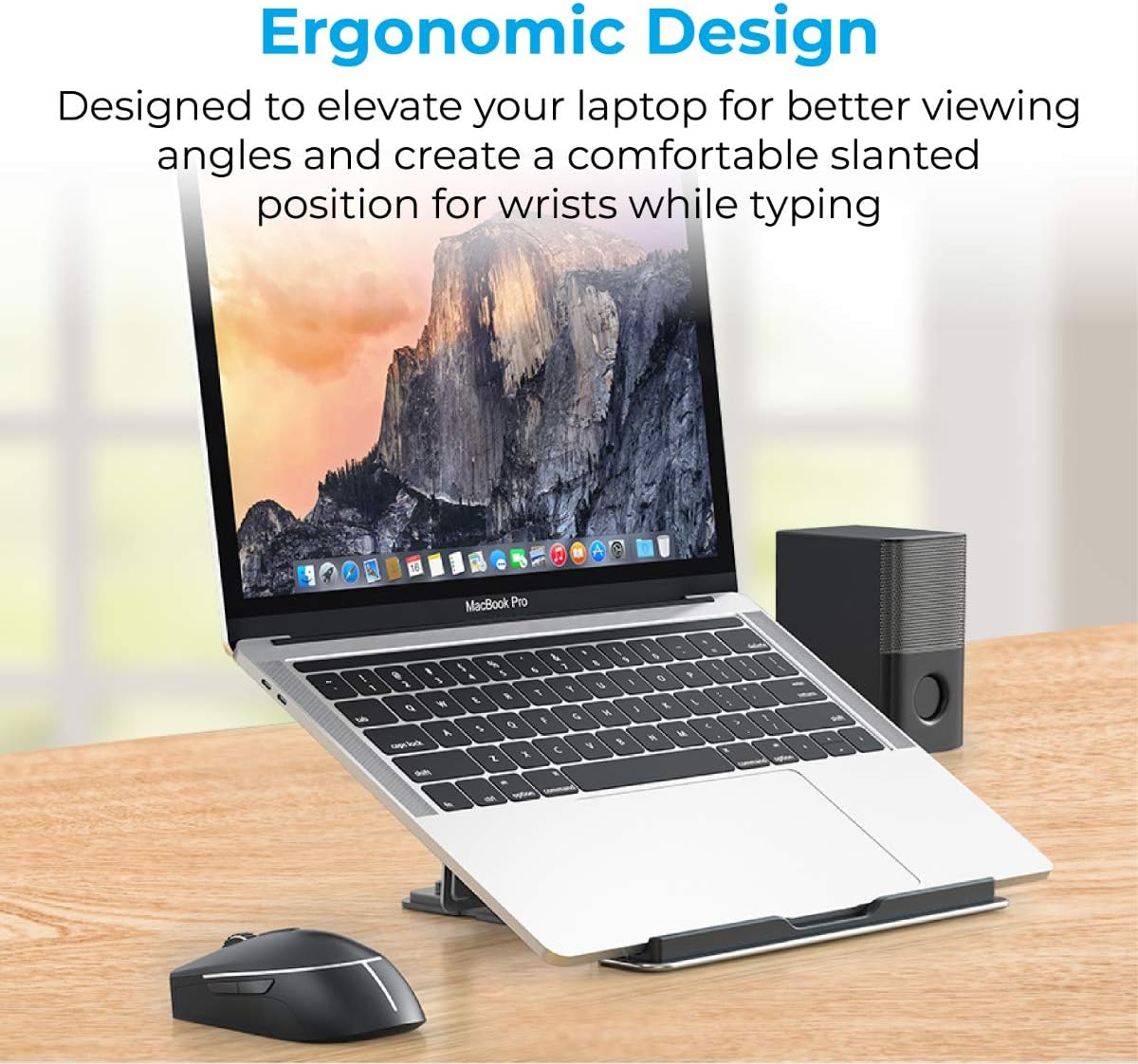 PROMATE DeskMate-5. حامل لابتوب من الألمنيوم متعدد المستويات مريح
