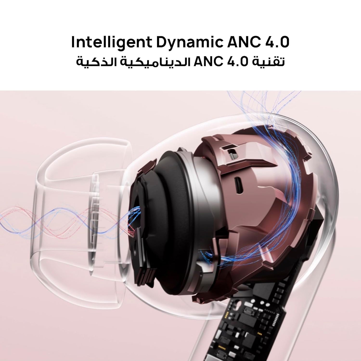 سماعات Huawei FreeBuds 7i اللاسلكية مع Intelligent ANC 4.0 – أسود / أبيض