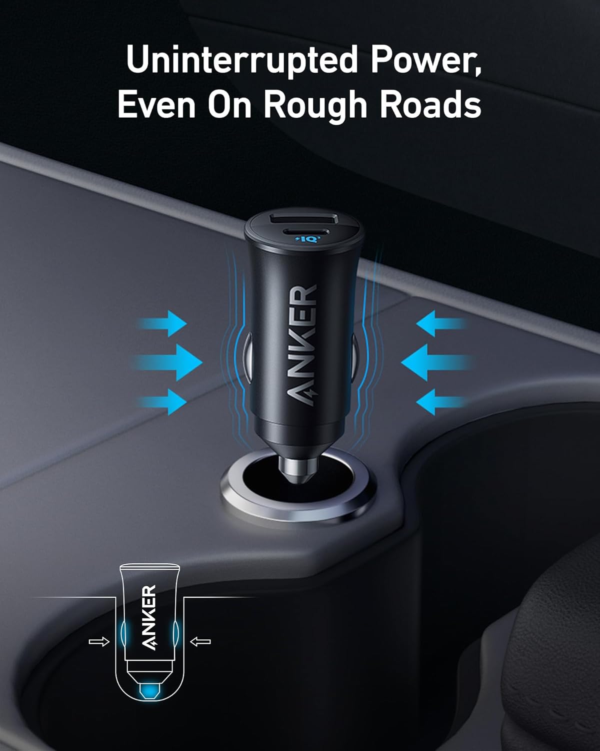 Anker Car Charger 30W 2 Ports-Black-A2741H11