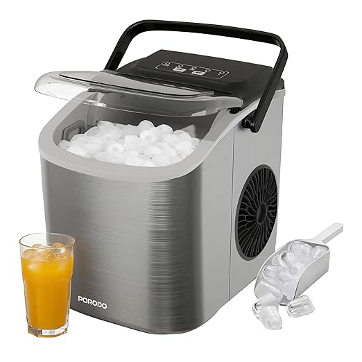 Porodo Instant Bullet Ice Maker with Transparent Lid