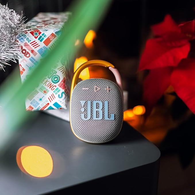 JBL Clip 4 Portable Bluetooth Speaker with Integrated Carabiner 10H Playtime – Multiple Colors