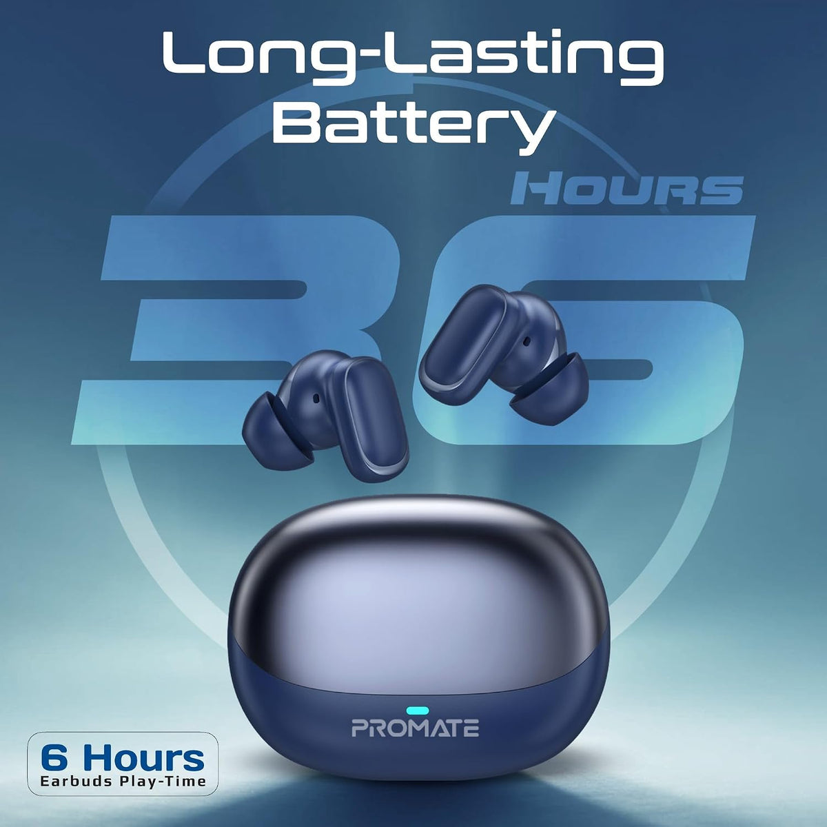 PROMATE Lush-Pro.White High Fidelity TWS BT V5.4 Earbuds with Intellitouch-12
