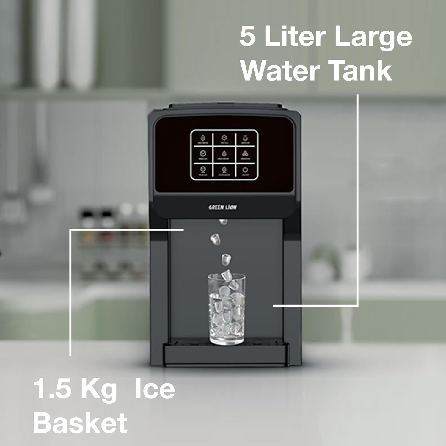 Green Lion Frosta 3 in 1 Ice Maker 5L - Black
