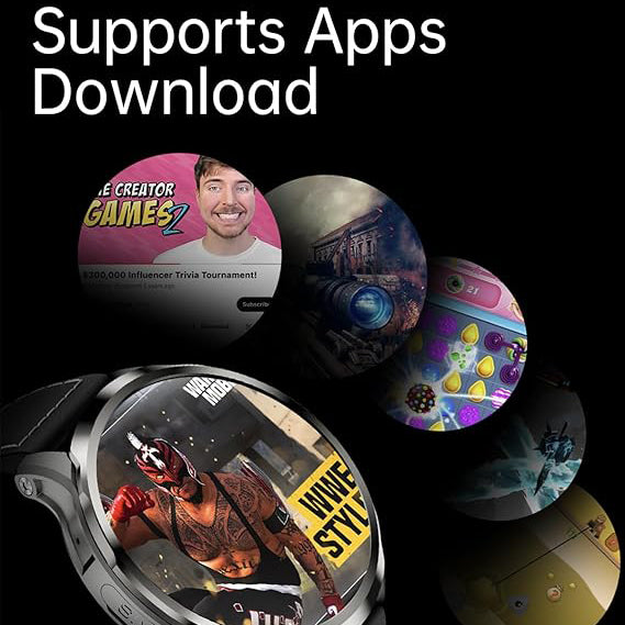 ساعة Black Shark Watch X الذكية بنظام Android وشاشة منحنية 1.9 بوصة ودعم 4G – أسود