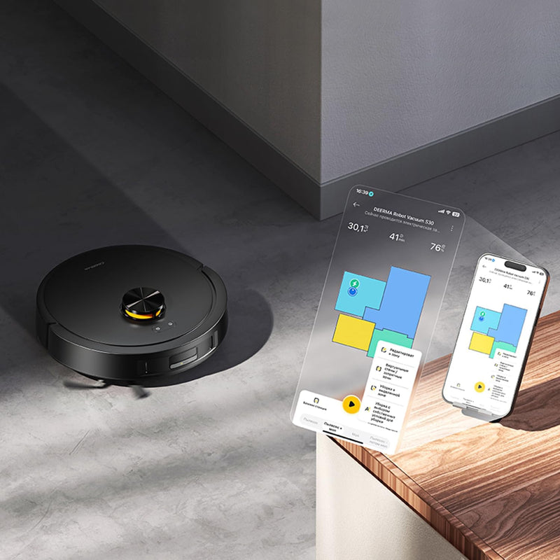 ديرما DEM-S30 مكنسة روبوت ذكية، قوة شفط 13000 باسكال، نظام ملاحة LiDAR 360 درجة، كنس ومسح 2 في 1-8