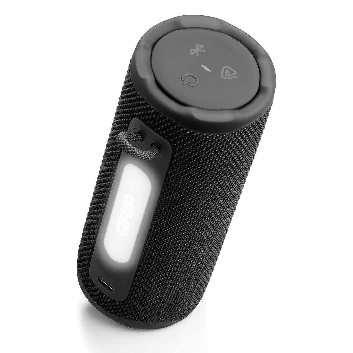 سماعة JBL Grip المحمولة بتقنية Bluetooth مع إضاءة محيطية وصوت JBL Pro – أسود