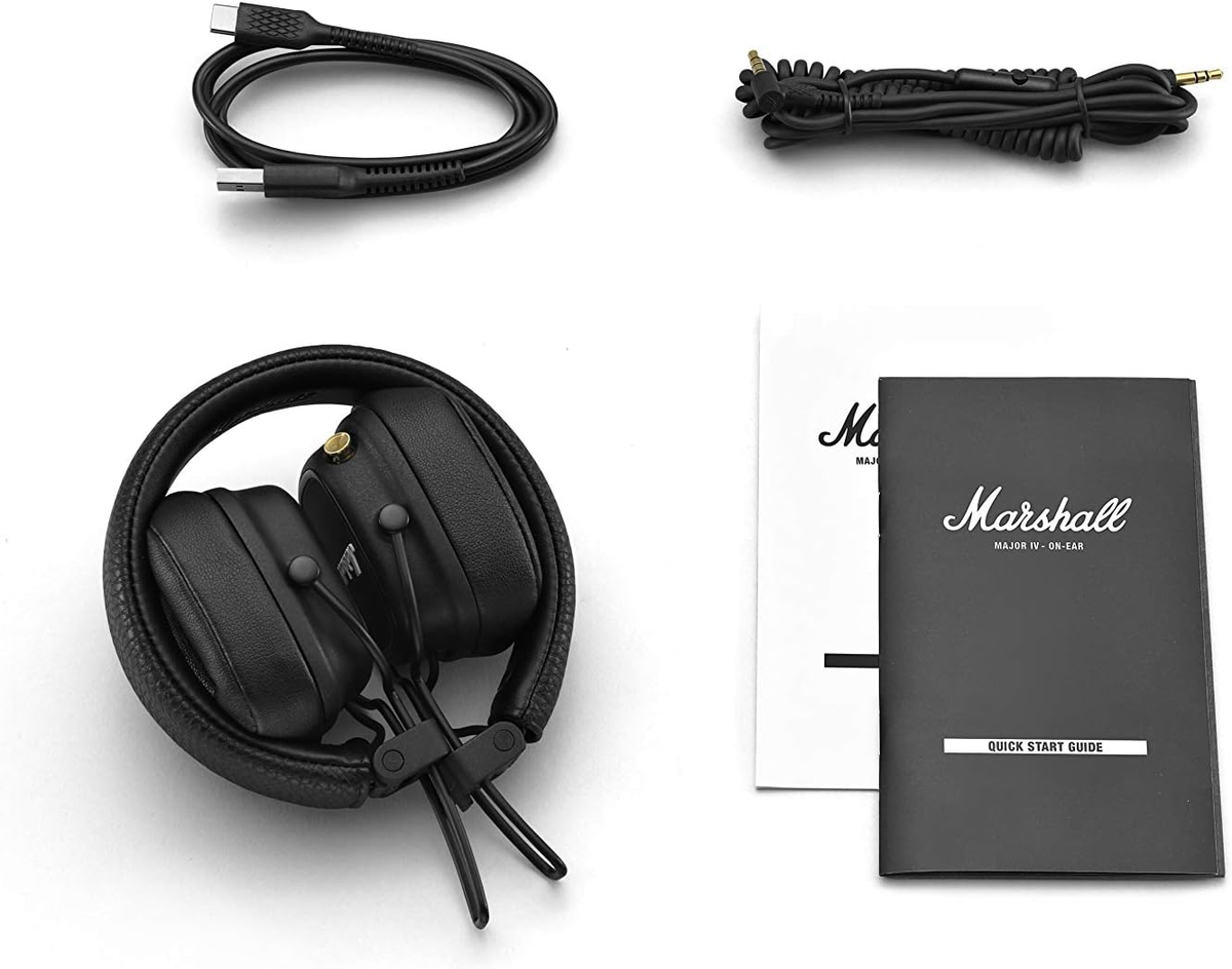 Marshall Major Wireless Headphones Bluetooth (Black) 80+ HOURSE OF WIRELESS PLAY TIME