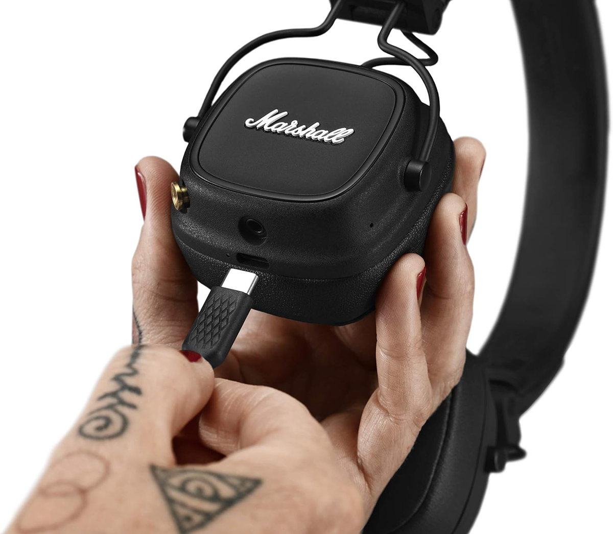 Marshall Major Wireless Headphones Bluetooth (Black) 80+ HOURSE OF WIRELESS PLAY TIME