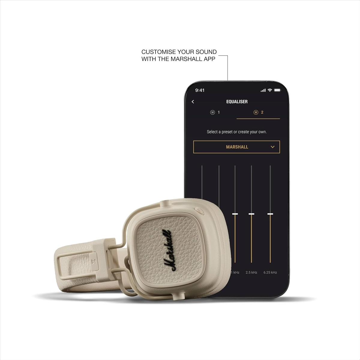 Marshall Major Wireless Headphones Bluetooth 100+ HOURS
