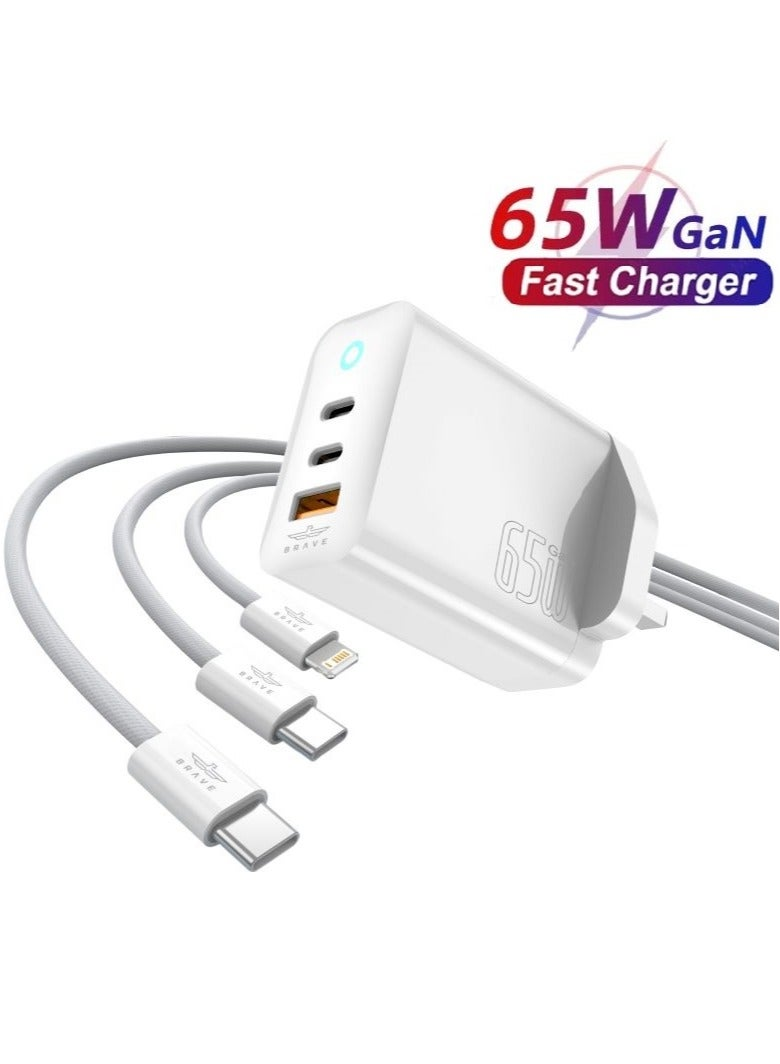 BTC-35 Brave 65W GAN FAST CHARGER WITH CABLE