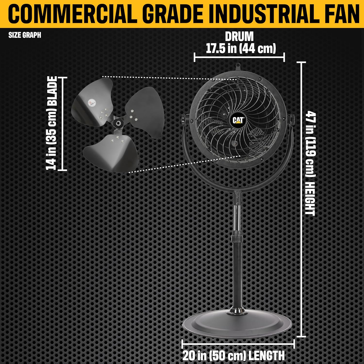 CATERPILLAR 14-Inch High Velocity Industrial Pedestal